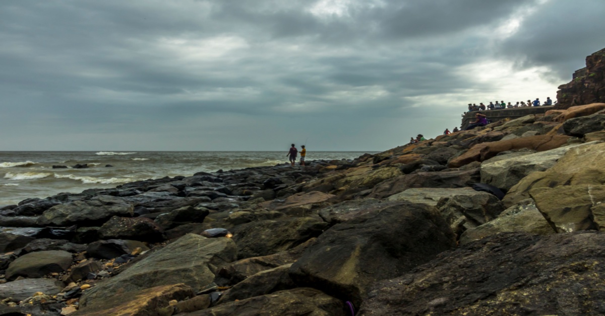 Rocky Shore at Bandra Bandstand a popular hangout spot